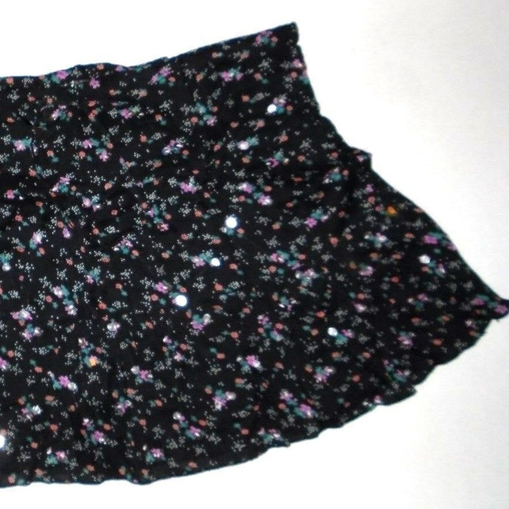 Sequins Lined Drawstring Waist Skirt - image 2